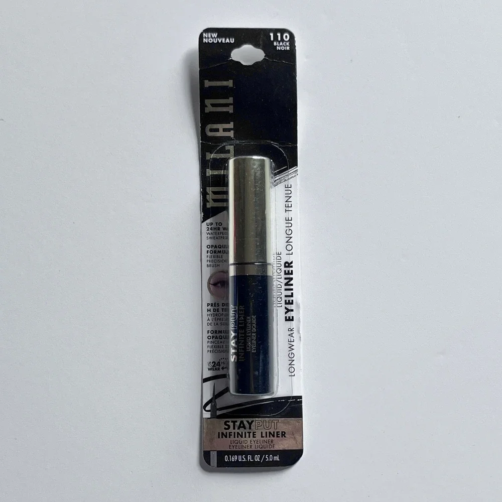 Milani Stay Put Infinite Liquid Eyeliner 0.169oz 110 Black Opaque Waterproof